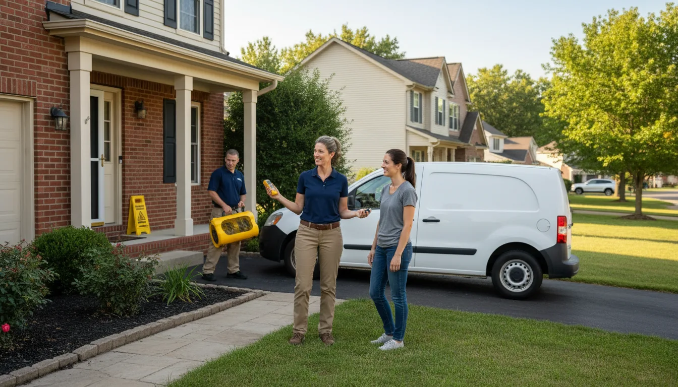 Residential water damage restoration in Brooksville, MS